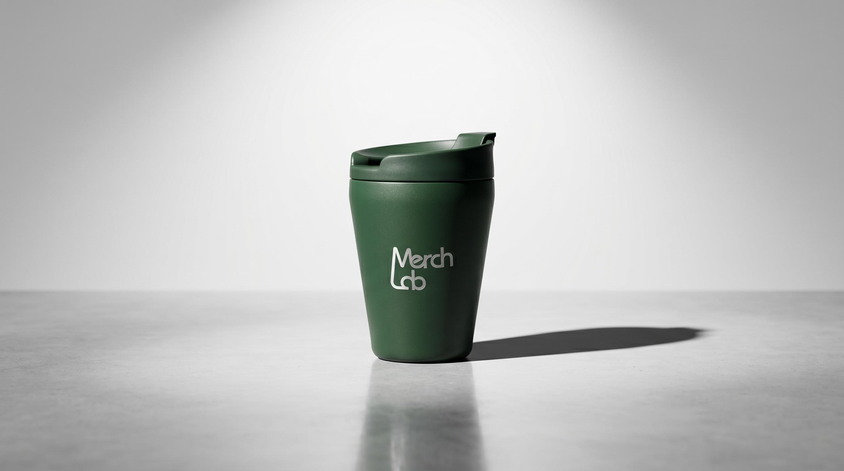 MerchLab Coffee Cup – Werbeartikel mit Unternehmensbranding, Edelstahl / Kunststoff