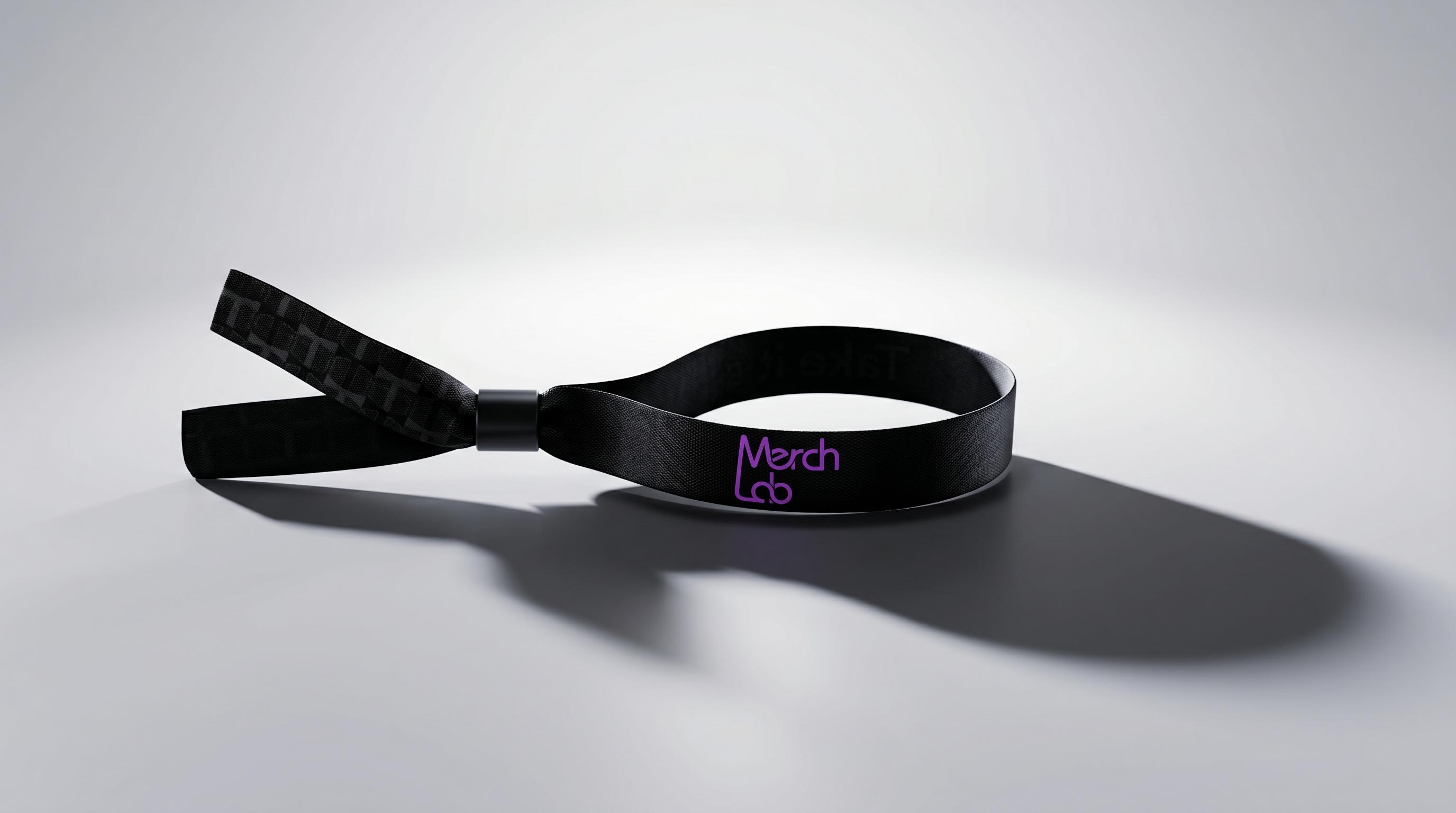 MerchLab Festivalarmband – Werbeartikel mit Unternehmensbranding, Kunststoff / Stoff