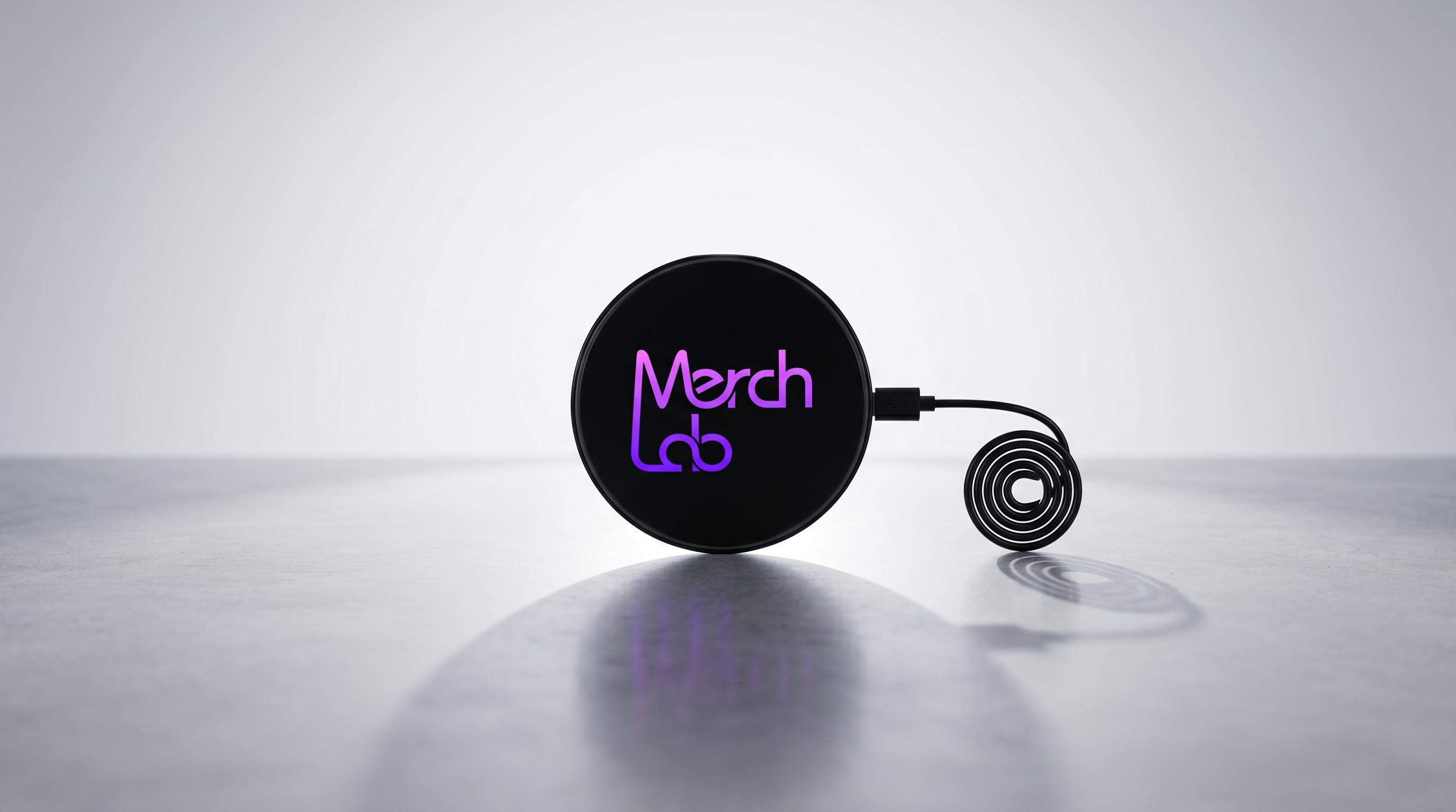 MerchLab Induktionslader – Werbeartikel mit Unternehmensbranding, Kunststoff